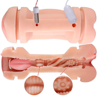 Masturbatore Doppio SHEQU Dual Vibration con Stimolazione Realistica